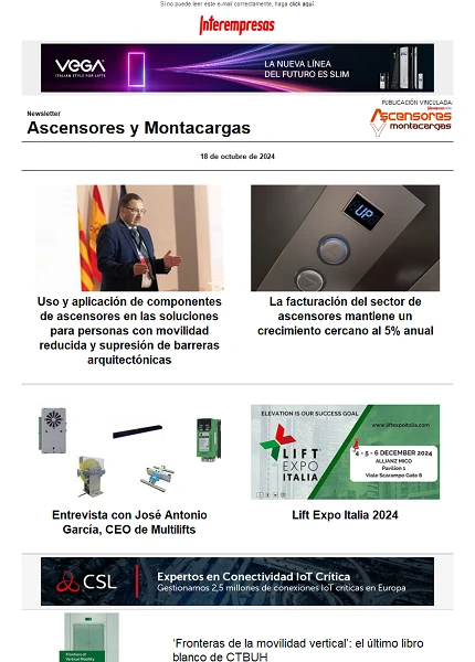 Newsletter Ascensores y Montacargas