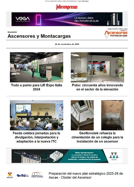 Newsletter Ascensores y Montacargas