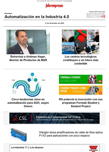 Newsletter Automatización y Componentes