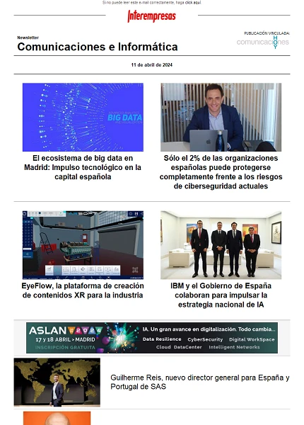 Newsletter Informática y Comunicaciones (Comunicaciones Hoy) Newsletter Informática y Comunicaciones (Comunicaciones Hoy)