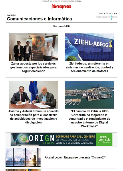 Newsletter Informática y Comunicaciones (Comunicaciones Hoy) Newsletter Informática y Comunicaciones (Comunicaciones Hoy)