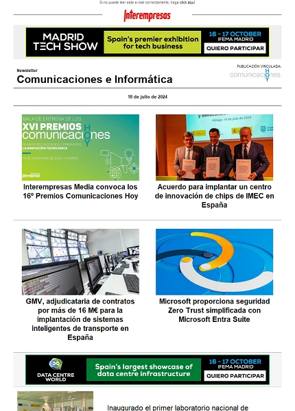 Newsletter Informática y Comunicaciones (Comunicaciones Hoy)