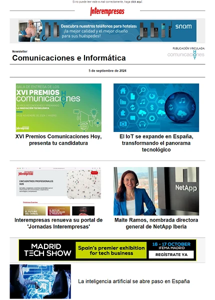 Newsletter Informática y Comunicaciones (Comunicaciones Hoy)