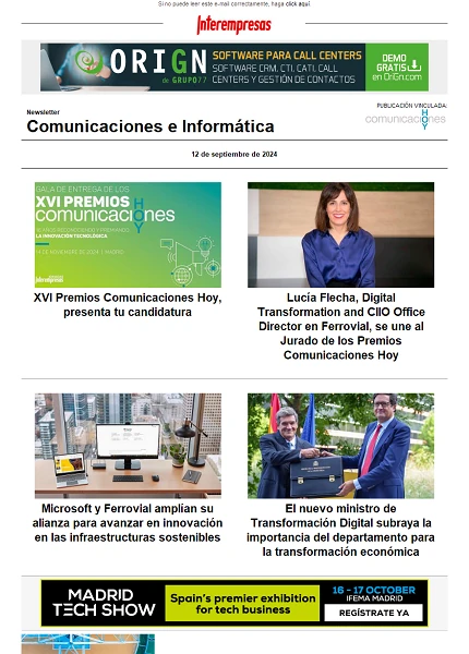 Newsletter Informática y Comunicaciones (Comunicaciones Hoy)