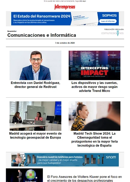 Newsletter Informática y Comunicaciones (Comunicaciones Hoy)