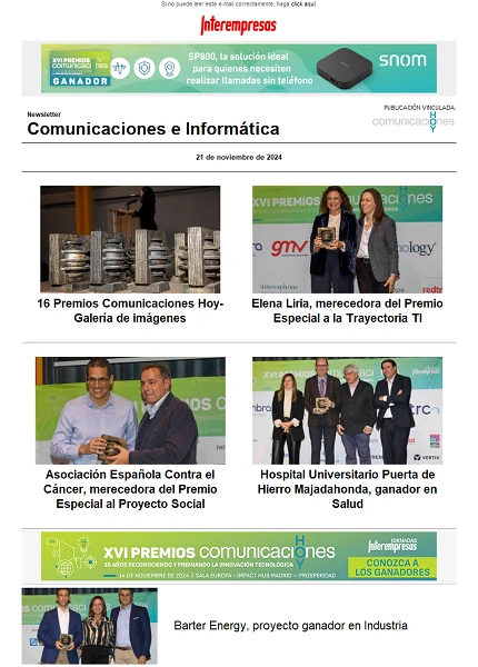 Newsletter Informática y Comunicaciones (Comunicaciones Hoy)