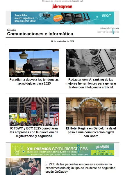 Newsletter Informática y Comunicaciones (Comunicaciones Hoy)