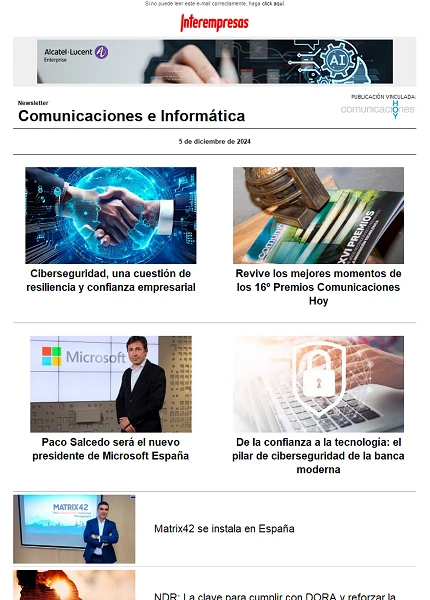 Newsletter Informática y Comunicaciones (Comunicaciones Hoy)