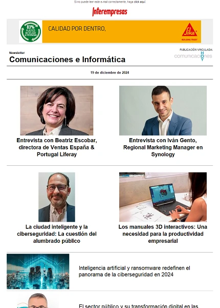 Newsletter Informática y Comunicaciones (Comunicaciones Hoy)