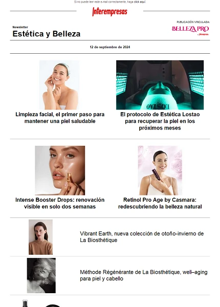 Newsletter Estética y Belleza