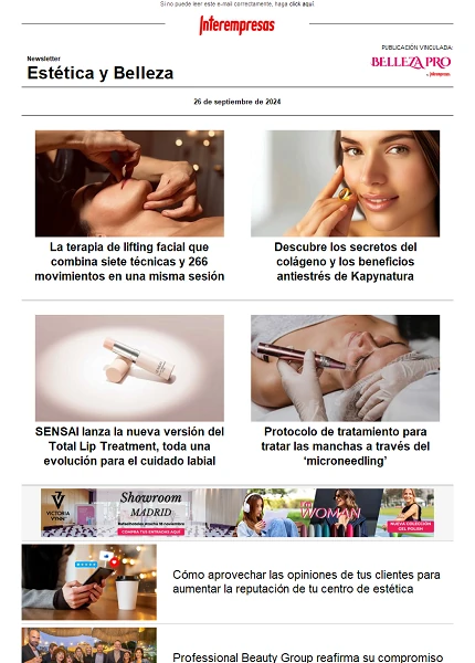 Newsletter Estética y Belleza