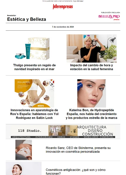 Newsletter Estética y Belleza