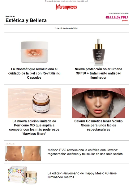 Newsletter Estética y Belleza