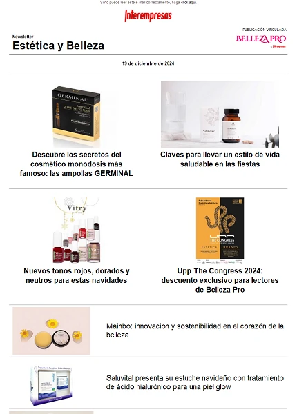 Newsletter Estética y Belleza