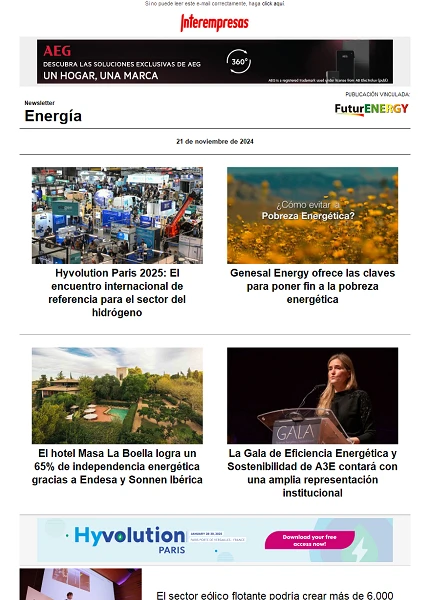 Newsletter Energía