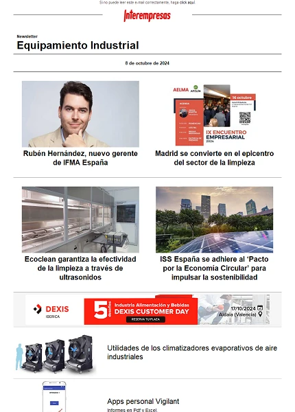 Newsletter Equipamiento industrial