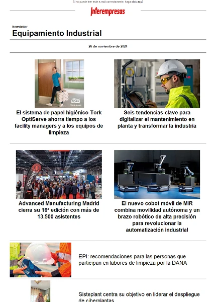 Newsletter Equipamiento industrial