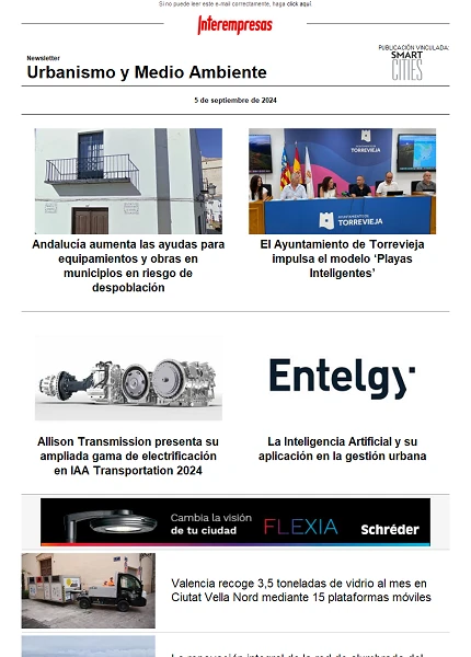 Newsletter Urbanismo y Medio ambiente