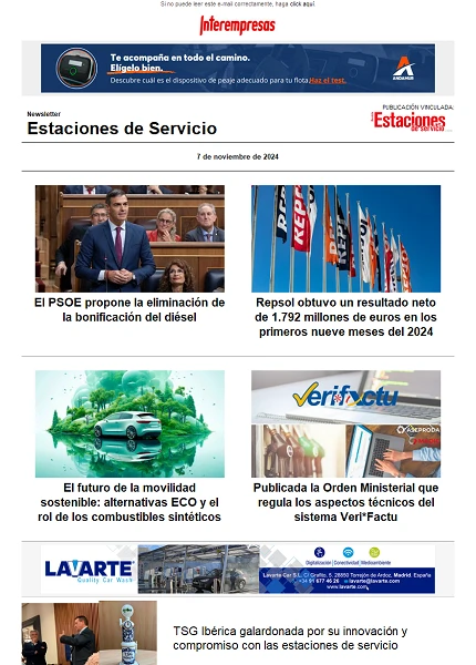 Newsletter Estaciones de Servicio