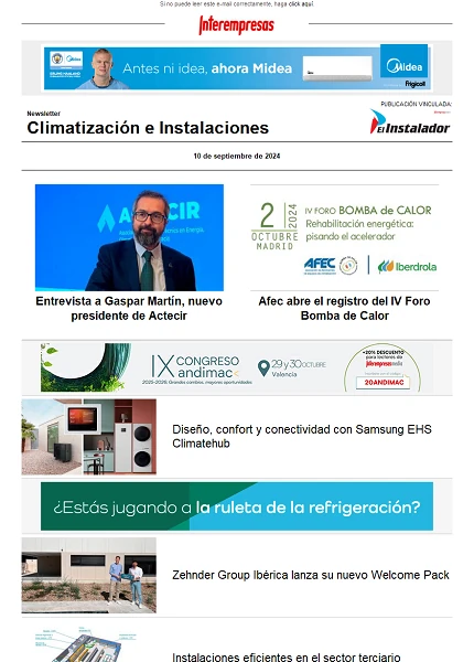 Newsletter Climatización e Instalaciones