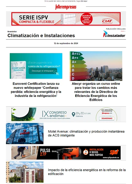 Newsletter Climatización e Instalaciones