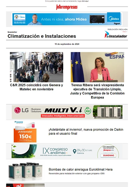 Newsletter Climatización e Instalaciones