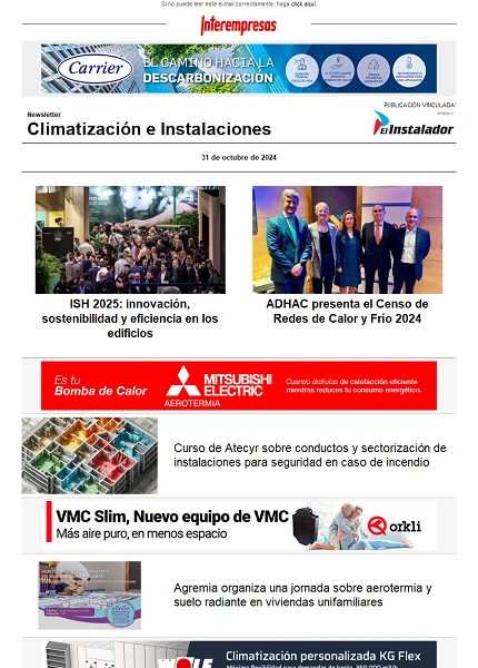 Newsletter Climatización e Instalaciones