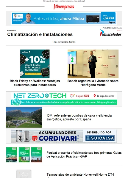 Newsletter Climatización e Instalaciones