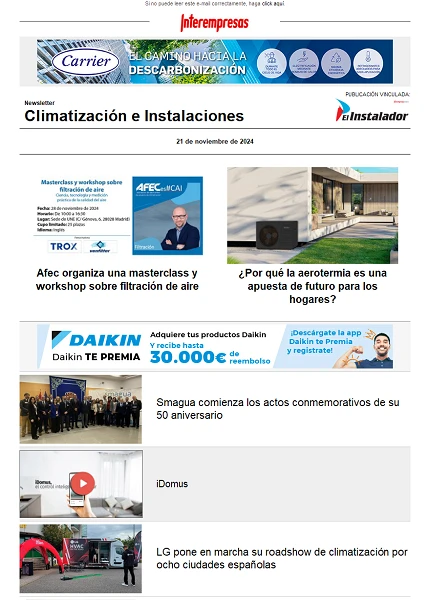 Newsletter Climatización e Instalaciones