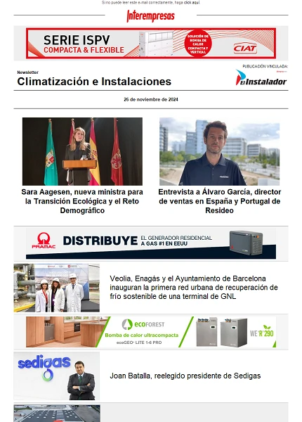 Newsletter Climatización e Instalaciones