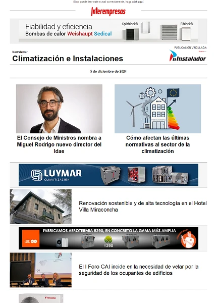 Newsletter Climatización e Instalaciones