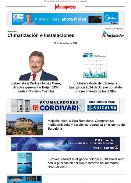 Newsletter Climatización e Instalaciones