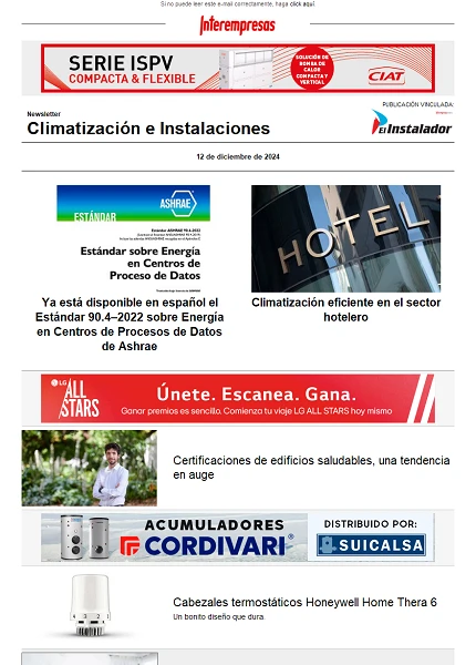 Newsletter Climatización e Instalaciones