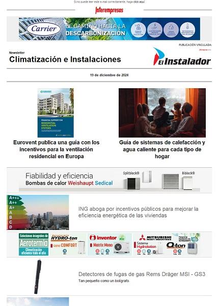 Newsletter Climatización e Instalaciones