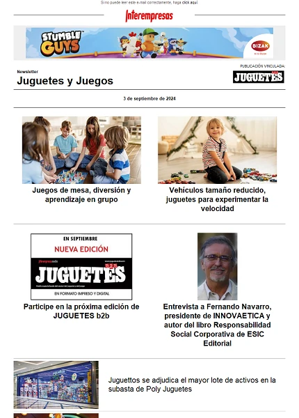 Newsletter de Juguetes y Juegos (JuguetesB2B)