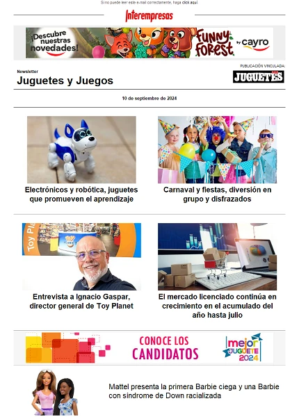 Newsletter de Juguetes y Juegos (JuguetesB2B)