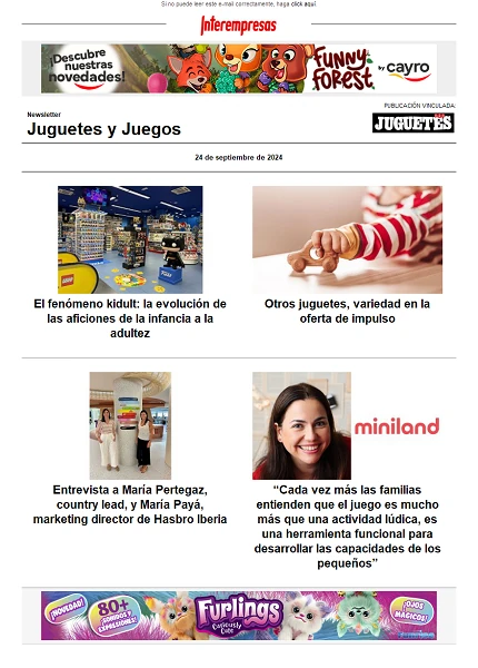 Newsletter de Juguetes y Juegos (JuguetesB2B)