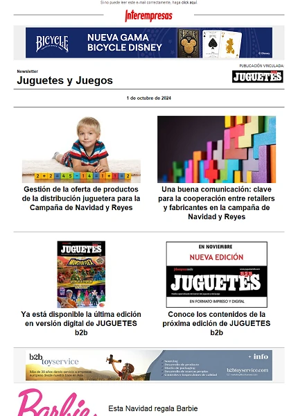 Newsletter de Juguetes y Juegos (JuguetesB2B)