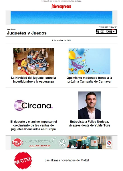 Newsletter de Juguetes y Juegos (JuguetesB2B)