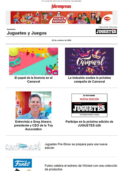 Newsletter de Juguetes y Juegos (JuguetesB2B)