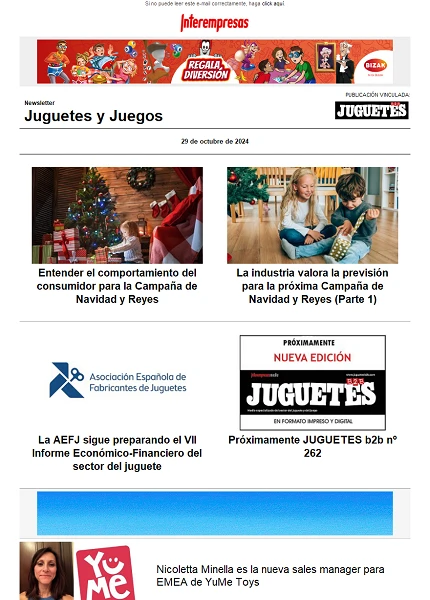 Newsletter de Juguetes y Juegos (JuguetesB2B)