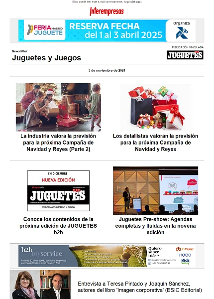 Newsletter de Juguetes y Juegos (JuguetesB2B)