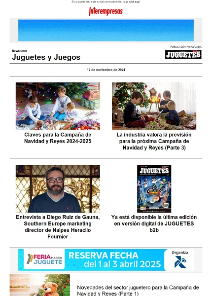 Newsletter de Juguetes y Juegos (JuguetesB2B)