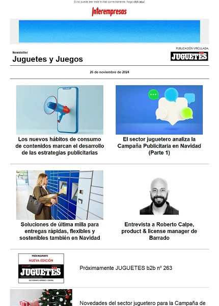 Newsletter de Juguetes y Juegos (JuguetesB2B)