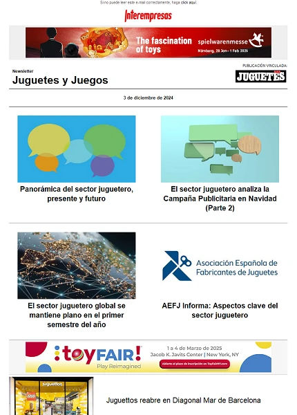 Newsletter de Juguetes y Juegos (JuguetesB2B)