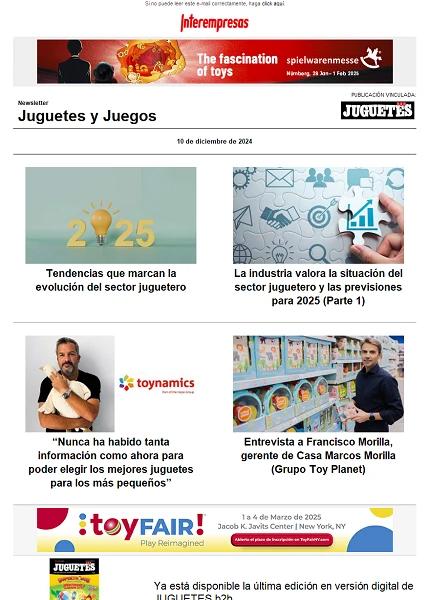 Newsletter de Juguetes y Juegos (JuguetesB2B)