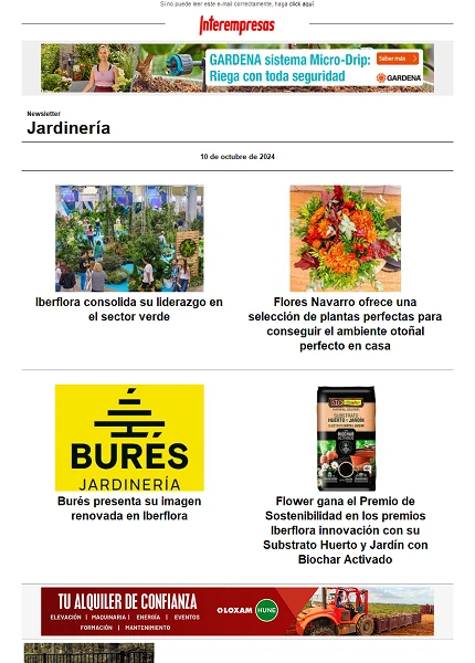 Newsletter Jardinería