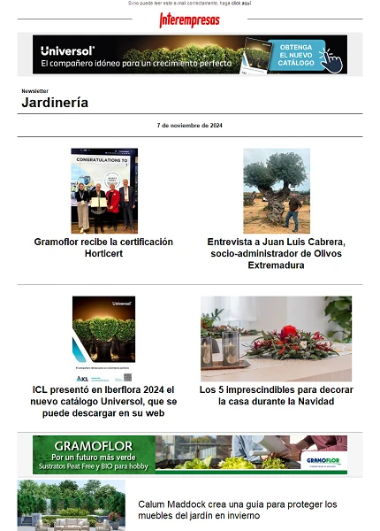 Newsletter Jardinería