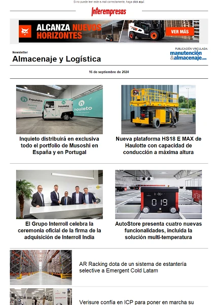 Newsletter Almacenaje y Logística