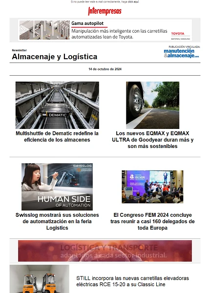 Newsletter Almacenaje y Logística